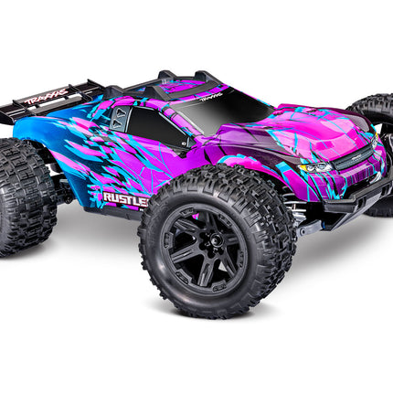 Traxxas Rustler® 4X4 VX3 1/10 RTR 4WD Brushless Stadium Truck (Purple, Red, Green, Blue or Black) w/VX3 ESC, TQi™ Sport 2.4GHz Radio & TSM® (67464-4)