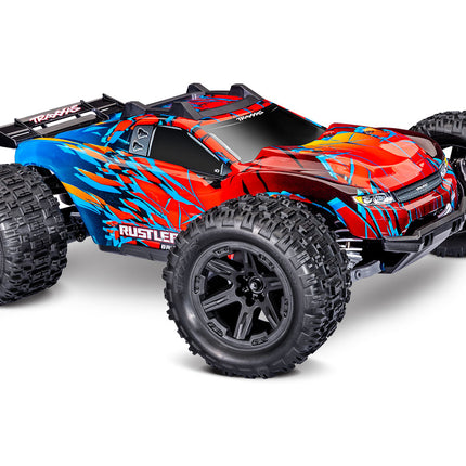 Traxxas Rustler® 4X4 VX3 1/10 RTR 4WD Brushless Stadium Truck (Purple, Red, Green, Blue or Black) w/VX3 ESC, TQi™ Sport 2.4GHz Radio & TSM® (67464-4)
