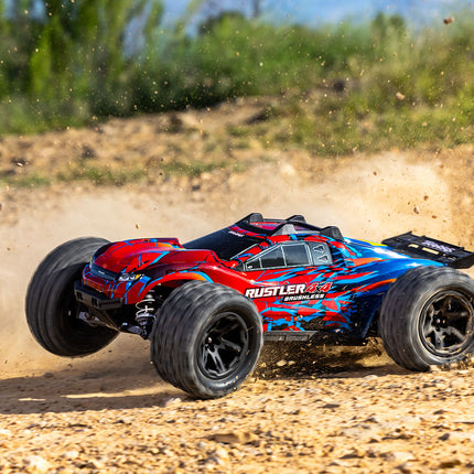 Traxxas Rustler® 4X4 VX3 1/10 RTR 4WD Brushless Stadium Truck (Purple, Red, Green, Blue or Black) w/VX3 ESC, TQi™ Sport 2.4GHz Radio & TSM® (67464-4)