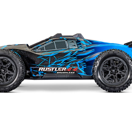 Traxxas Rustler® 4X4 VX3 1/10 RTR 4WD Brushless Stadium Truck (Purple, Red, Green, Blue or Black) w/VX3 ESC, TQi™ Sport 2.4GHz Radio & TSM® (67464-4)