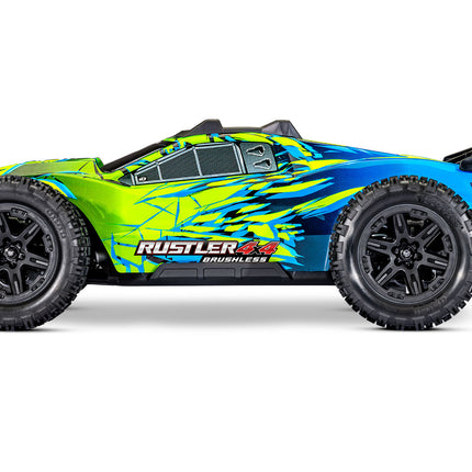 Traxxas Rustler® 4X4 VX3 1/10 RTR 4WD Brushless Stadium Truck (Purple, Red, Green, Blue or Black) w/VX3 ESC, TQi™ Sport 2.4GHz Radio & TSM® (67464-4)