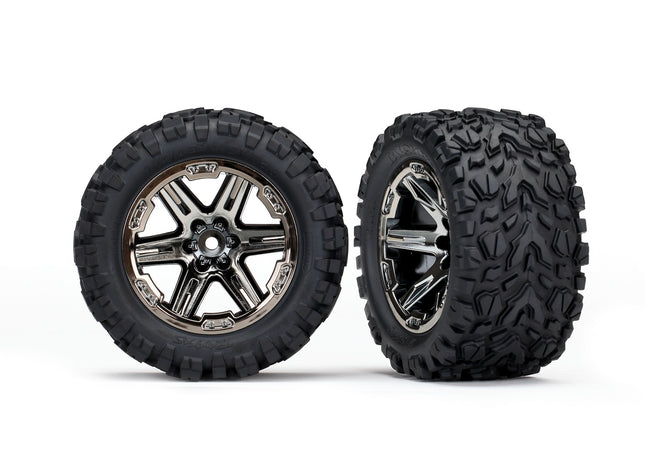Traxxas Talon EXT 2.8" Pre-Mounted Tires w/RXT Wheels (Black Chrome) (2) Part Number: 6773X