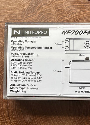 NITRO PRO SERVO FK-N700PRO2 - Lifetime Gear Warranty 1yr Manufacture Warranty