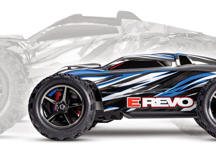 Traxxas E-Revo 1/16 4WD RTR Monster Truck – 71054-8 (Red, Blue, or Red/Blue)