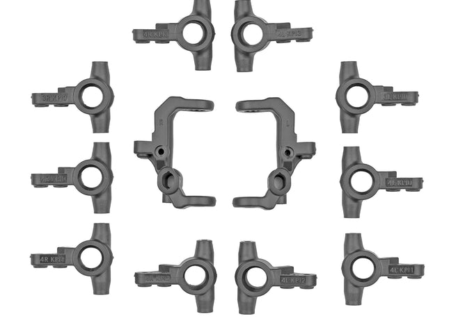 Team Associated RC10T7 / RC10SC7 Factory Team Carbon V2 Caster & Steering Blocks Set (71214)