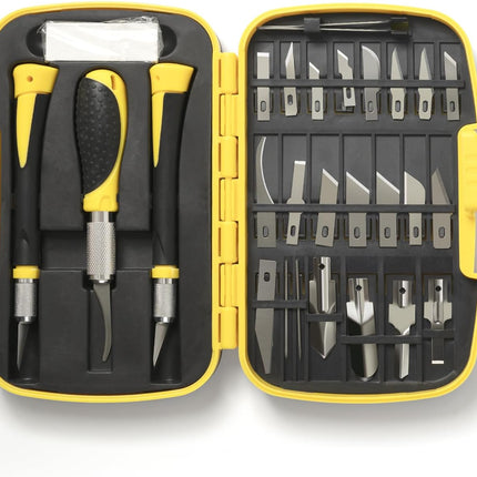 BOOF RC 30-Piece Precision Hobby Knife Set w/Storage Case (Yellow, Green, Blue or Red)