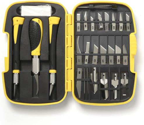 BOOF RC 30-Piece Precision Hobby Knife Set w/Storage Case (Yellow, Green, Blue or Red)
