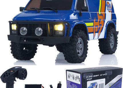HobbyPlus CR18P EVO V2 Rock Van – Brushed 4x4 RTR Trail Crawler  Gray (HBP1810503-GY) / Blue (HBP1810503-BL)