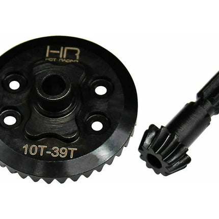 Hot Racing Steel Helical Differential Ring & Pinion Gear Set for Traxxas Mini Maxx (Front) 39T/10T – HRASMMX9390F