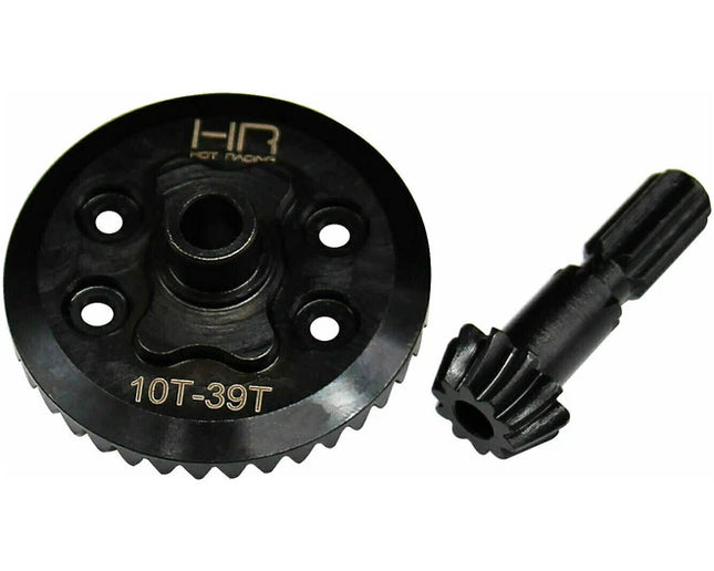 Hot Racing Steel Helical Differential Ring & Pinion Gear Set for Traxxas Mini Maxx (Front) 39T/10T – HRASMMX9390F