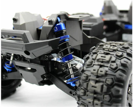 Hot Racing 87mm Pre-Assembled Aluminum Threaded Shocks (Blue) (2) for Traxxas Mini Maxx (MMX87DPX06)