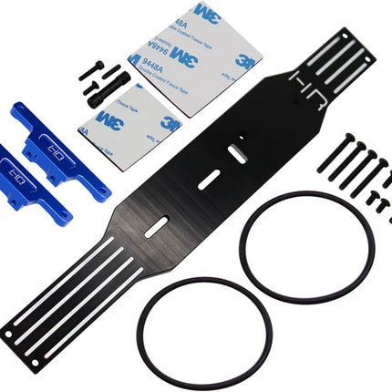 Hot Racing Aluminum Shock Towers & Chassis Brace Set for Traxxas Mini Maxx HRAMMX14M01