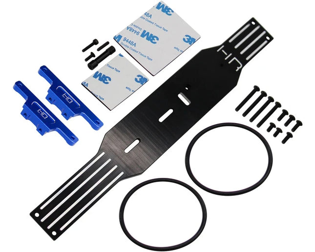 Hot Racing Aluminum Shock Towers & Chassis Brace Set for Traxxas Mini Maxx HRAMMX14M01