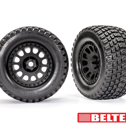 Traxxas XRT Gravix Belted Pre-Mounted Tires (Black) (2) w/24mm Hex (7862)