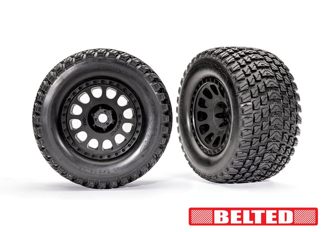 Traxxas XRT Gravix Belted Pre-Mounted Tires (Black) (2) w/24mm Hex (7862)