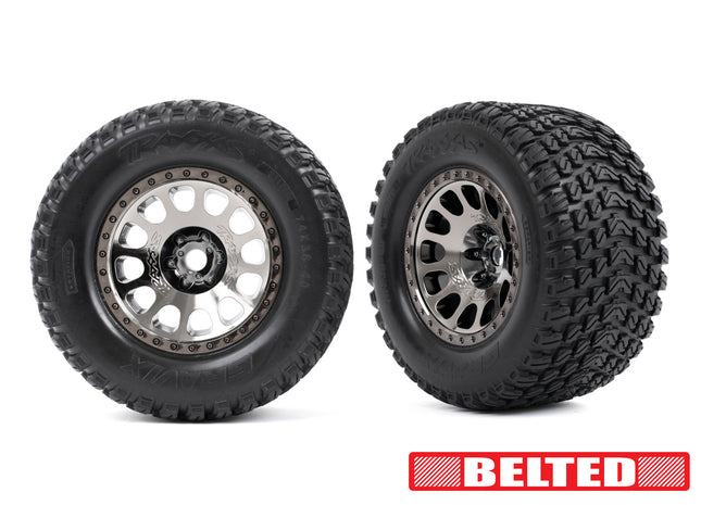 Traxxas XRT Belted Gravix Pre-Mounted Tires (Chrome) – 24mm Hex (2pcs)