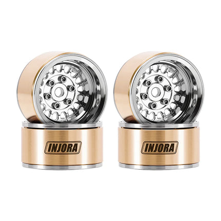 INJORA 1.0" ModuWheel Brass & Aluminum Beadlock Wheels for 1/18 & 1/24 RC Crawlers – MW1016