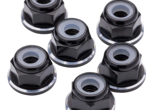 1up Racing 7075 Aluminum Flanged Locknuts - Shine Series - M3