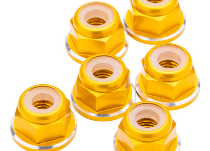 1up Racing 7075 Aluminum Flanged Locknuts - Shine Series - M3