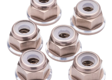 1up Racing 7075 Aluminum Flanged Locknuts - Shine Series - M3