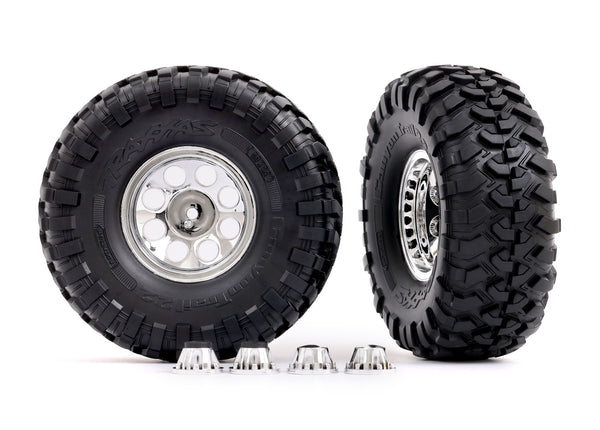 Traxxas 2.2" Chrome Mag Wheels w/ Mounted Canyon Trail Tires (2)  Part Number: 8184