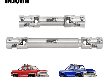 INJORA Stainless Steel Center Drive Shafts for 1/18 TRX4M High Trail K10 & F150 – 4M-72SR