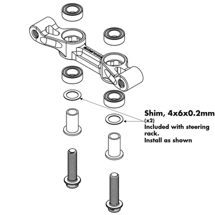 R1WURKS (B7 Series) Aluminum Steering Rack – 900059