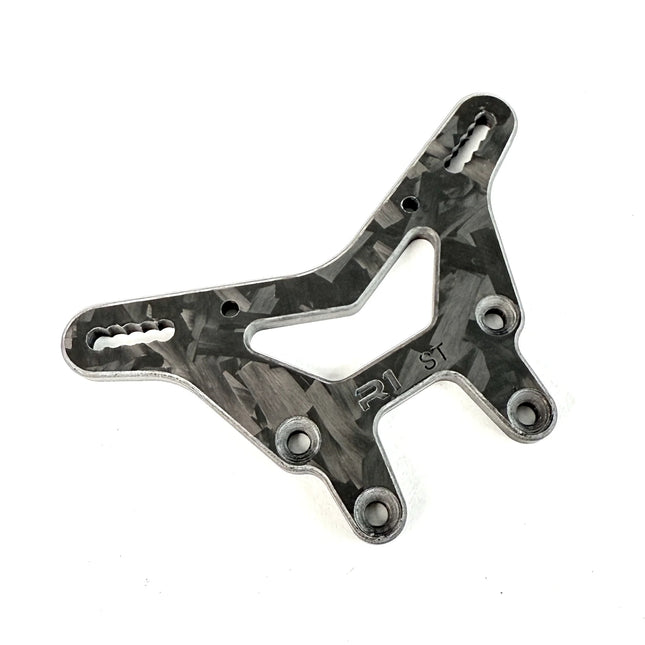 R1WURKS (22X Series) Carbon Fiber Front Shock Tower – TLR 22X – 900197 / 900198 / 900199