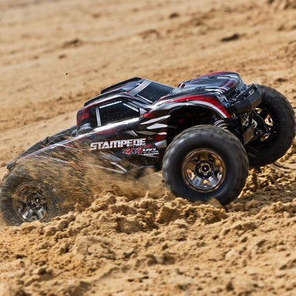 Traxxas Stampede 4x4 VXL Brushless RTR 1/10 4WD Monster Truck (Red, Green, Orange, or Blue) w/ TQi 2.4GHz Radio & TSM [67076-4]