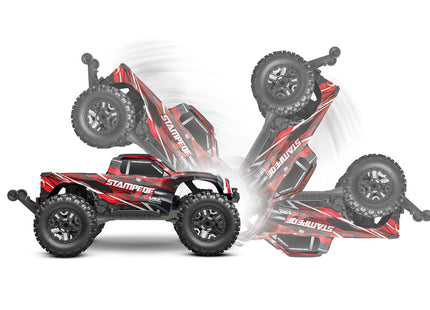 Traxxas Stampede 4x4 VXL Brushless RTR 1/10 4WD Monster Truck (Red, Green, Orange, or Blue) w/ TQi 2.4GHz Radio & TSM [67076-4]
