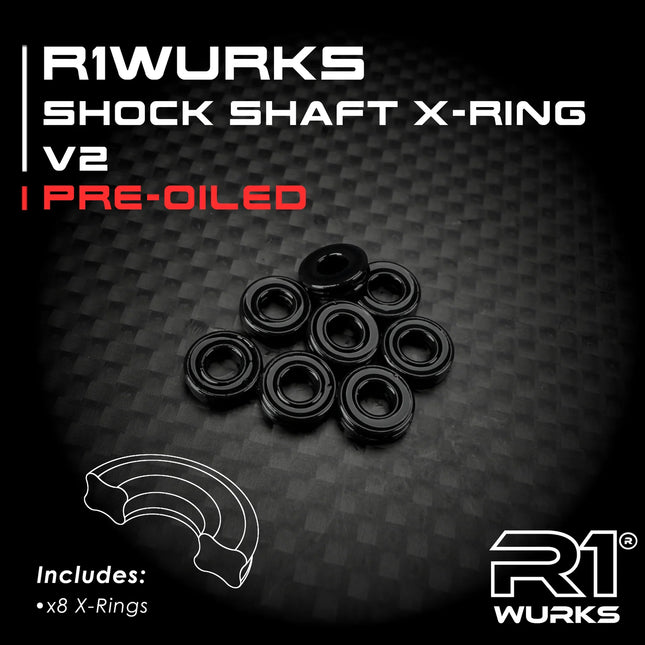 R1WURKS R1B Shock Shaft X-Ring V2 (Pre-Oiled) 920289