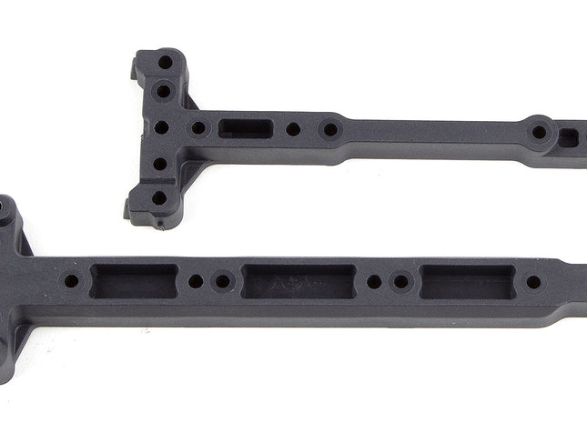 Team Associated RC10B74 FT Chassis Braces, Carbon (Part #92300)
