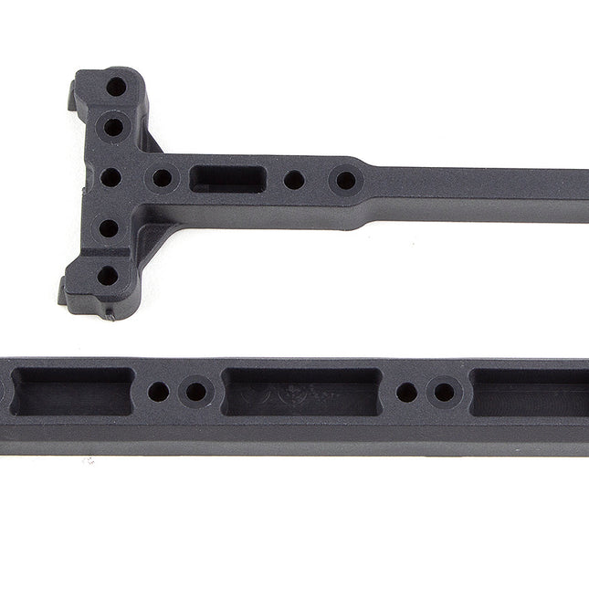 Team Associated RC10B74 FT Chassis Braces, Carbon (Part #92300)