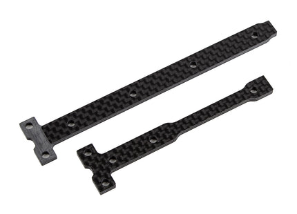 Team Associated RC10B74.2 FT Carbon Fiber Stiff Chassis Brace Support Set, 2.5mm (Part #92365)