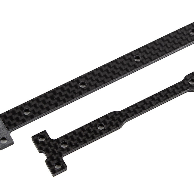 Team Associated RC10B74.2 FT Carbon Fiber Stiff Chassis Brace Support Set, 2.5mm (Part #92365)