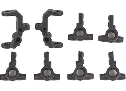 Team Associated RC10B7 Factory Team Caster & Steering Blocks (Carbon)