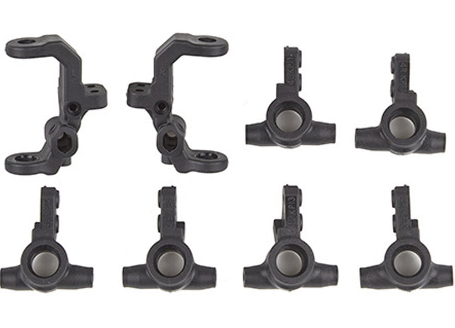 Team Associated RC10B7 Factory Team Caster & Steering Blocks (Carbon)