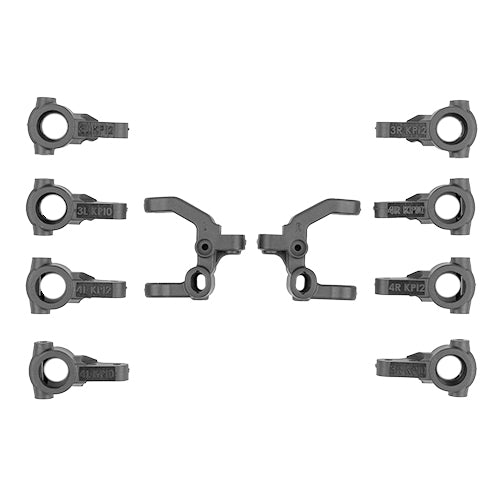 Team Associated RC10B7.1 Factory Team Carbon Caster & Steering Blocks Set – 92577
