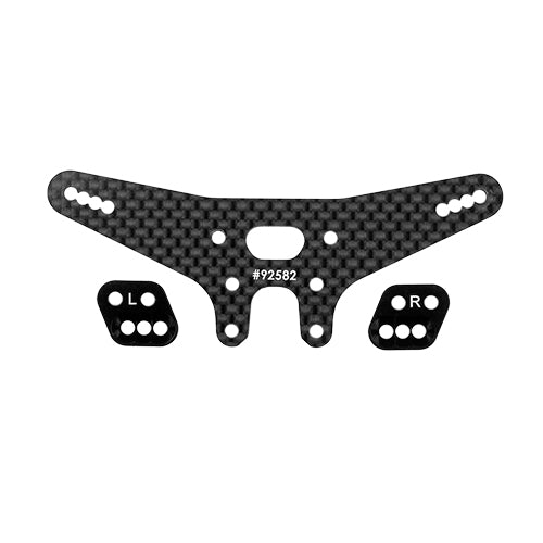 Team Associated RC10B7.1 Factory Team Gull Dropper & Rear Shock Tower Set (-2mm) – 92578