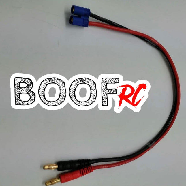 Boof RC 4.0mm Banana Male to EC3 Male Cable – 14AWG, 30cm