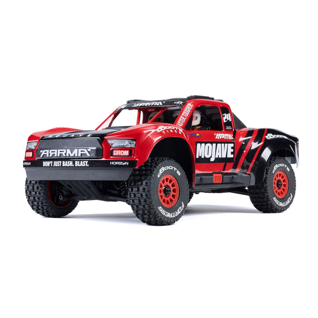 Arrma 1/16 MOJAVE GROM 4X4 RTR Brushed Desert Truck (Battery & Charger Included), Red/Black OR Blue/White