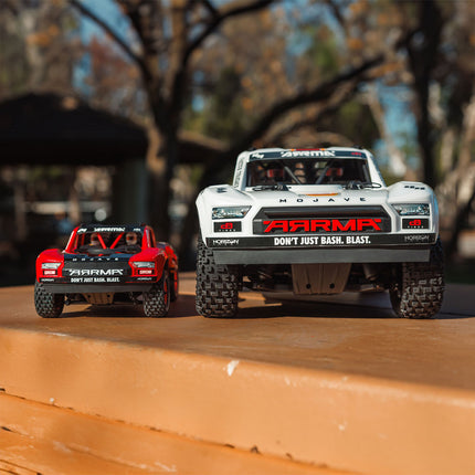 Arrma 1/16 MOJAVE GROM 4X4 RTR Brushed Desert Truck (Battery & Charger Included), Red/Black OR Blue/White