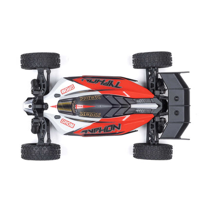 Arrma Typhon Grom MEGA 4WD 380 Brushed 1/18 Buggy RTR (Red/White OR Blue/Silver) w/SLT2 2.4GHz Radio, Battery & Charger