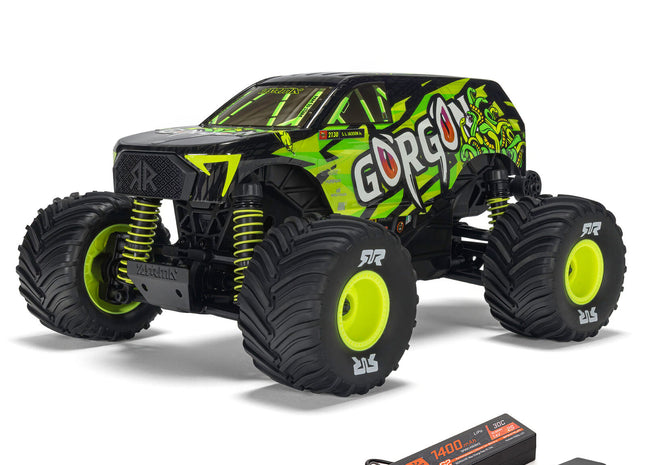 Arrma Gorgon Grom 4x4 1/16 RTR Brushed Monster Truck (Yellow, Red, or Bronze) w/SLT2 Radio, Battery &amp; Charger [ARA2130]