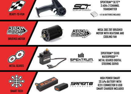 Arrma Gorgon Grom 4x4 1/16 RTR Brushed Monster Truck (Yellow, Red, or Bronze) w/SLT2 Radio, Battery &amp; Charger [ARA2130]