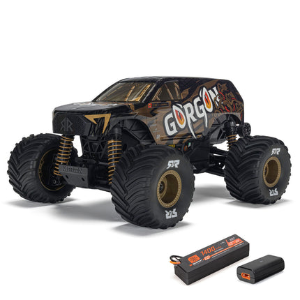 Arrma Gorgon Grom 4x4 1/16 RTR Brushed Monster Truck (Yellow, Red, or Bronze) w/SLT2 Radio, Battery & Charger [ARA2130]