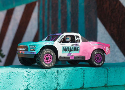 Arrma 1/16 MOJAVE GROM 223S DSC 4X4 RTR Brushless Desert Truck (Teal/Pink or White/Blue) (Battery & Charger Included)