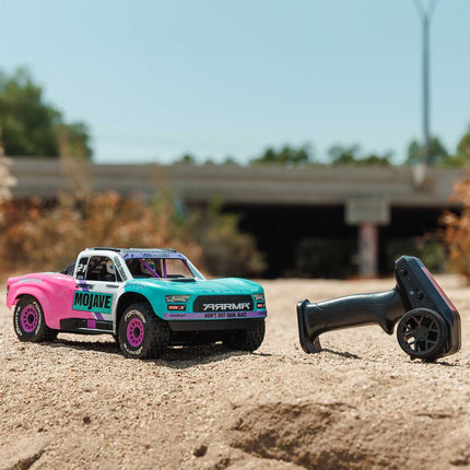 Arrma 1/16 MOJAVE GROM 223S DSC 4X4 RTR Brushless Desert Truck (Teal/Pink or White/Blue) (Battery & Charger Included)