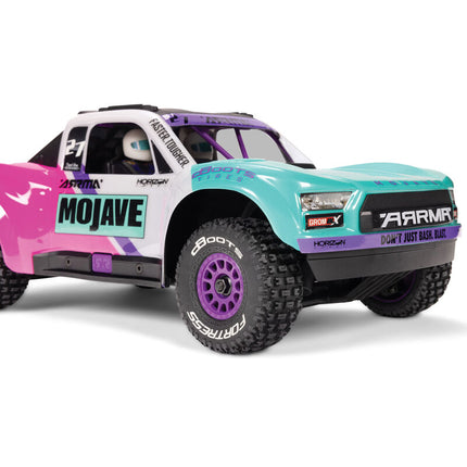 Arrma 1/16 MOJAVE GROM 223S DSC 4X4 RTR Brushless Desert Truck (Teal/Pink or White/Blue) (Battery & Charger Included)