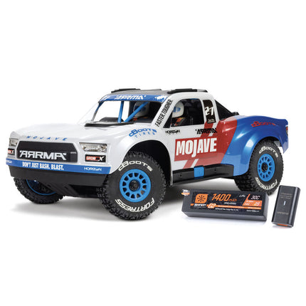 Arrma 1/16 MOJAVE GROM 223S DSC 4X4 RTR Brushless Desert Truck (Teal/Pink or White/Blue) (Battery & Charger Included)